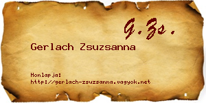 Gerlach Zsuzsanna névjegykártya
